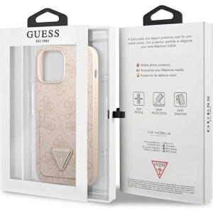 Buy Guess GUHCP13XP4TPP Apple iPhone 13 Pro Max pink hardcase 4G Triangle Logo Cardslot - GUE2219 - {ean13} - Home Screen Store Europe