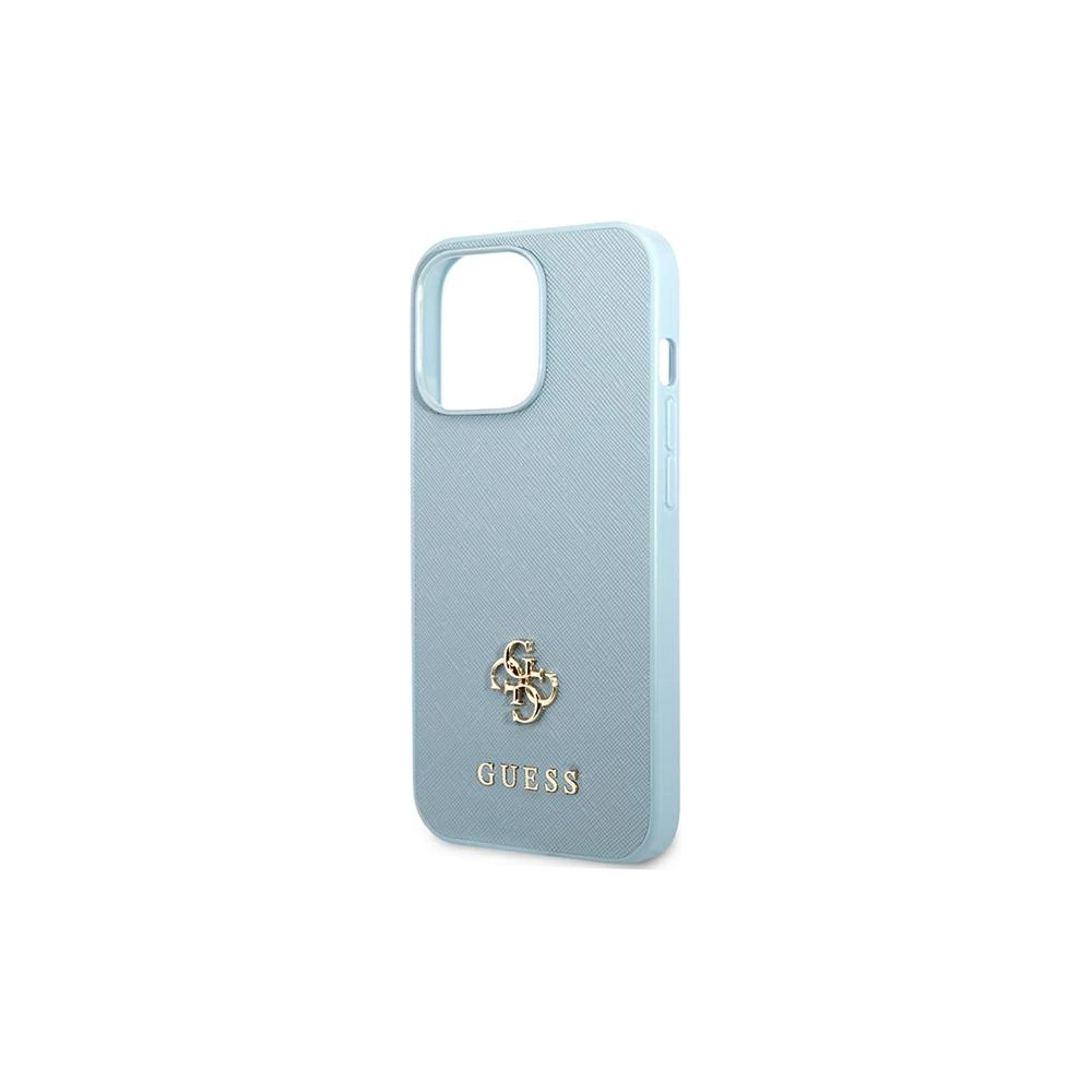 Etui Guess GUHCP13XPS4MB Apple iPhone 13 Pro Max niebieski/blue hardcase Saffiano 4G Small Metal Logo