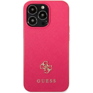 Buy Guess GUHCP13XPS4MF Apple iPhone 13 Pro Max pink hardcase Saffiano 4G Small Metal Logo - GUE2222 - {ean13} - Home Screen Store Europe