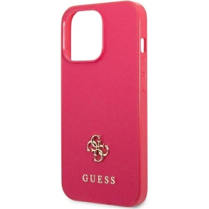 Buy Guess GUHCP13XPS4MF Apple iPhone 13 Pro Max pink hardcase Saffiano 4G Small Metal Logo - GUE2222 - {ean13} - Home Screen Store Europe