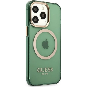 Kup Etui Guess GUHMP13LHTCMA Apple iPhone 13 Pro zielony/khaki hard case Gold Outline Translucent MagSafe - GUE2223 - {ean13} - Sklep Home Screen