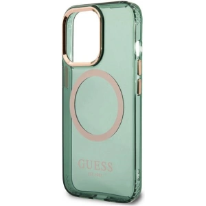 Kup Etui Guess GUHMP13LHTCMA Apple iPhone 13 Pro zielony/khaki hard case Gold Outline Translucent MagSafe - GUE2223 - {ean13} - Sklep Home Screen