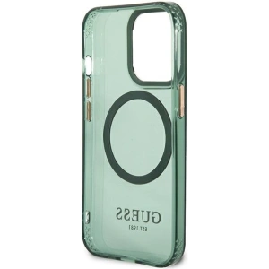 Kup Etui Guess GUHMP13LHTCMA Apple iPhone 13 Pro zielony/khaki hard case Gold Outline Translucent MagSafe - GUE2223 - {ean13} - Sklep Home Screen
