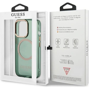 Kup Etui Guess GUHMP13LHTCMA Apple iPhone 13 Pro zielony/khaki hard case Gold Outline Translucent MagSafe - GUE2223 - {ean13} - Sklep Home Screen