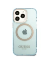 Kup Etui Guess GUHMP13LHTCMB Apple iPhone 13 Pro albastru/blue hard case Gold Outline Translucent MagSafe - GUE2224 - {ean13} - Sklep Home Screen