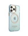 Kup Etui Guess GUHMP13LHTCMB Apple iPhone 13 Pro albastru/blue hard case Gold Outline Translucent MagSafe - GUE2224 - {ean13} - Sklep Home Screen