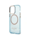 Kup Etui Guess GUHMP13LHTCMB Apple iPhone 13 Pro albastru/blue hard case Gold Outline Translucent MagSafe - GUE2224 - {ean13} - Sklep Home Screen