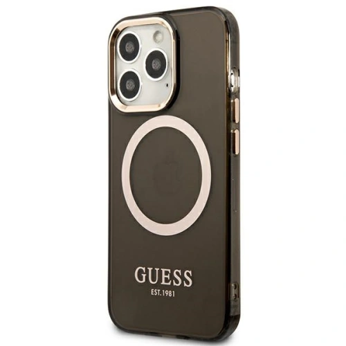Kup Etui Guess GUHMP13LHTCMK Apple iPhone 13 Pro fekete/black kemény tok Arany Keret Áttetsző MagSafe - GUE2225 - {ean13} - Sklep Home Screen