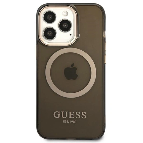 Kup Etui Guess GUHMP13LHTCMK Apple iPhone 13 Pro fekete/black kemény tok Arany Keret Áttetsző MagSafe - GUE2225 - {ean13} - Sklep Home Screen