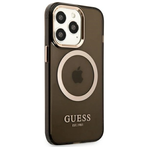 Kup Etui Guess GUHMP13LHTCMK Apple iPhone 13 Pro fekete/black kemény tok Arany Keret Áttetsző MagSafe - GUE2225 - {ean13} - Sklep Home Screen
