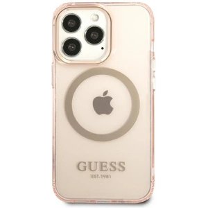Kup Etui Guess GUHMP13LHTCMP Apple iPhone 13 Pro różowy/pink hard case Gold Outline Translucent MagSafe - GUE2226 - {ean13} - Sklep Home Screen