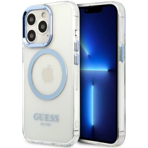Kup Etui Guess GUHMP13LHTRMB Apple iPhone 13 Pro niebieski/blue hard case Metal Outline Magsafe - GUE2227 - {ean13} - Sklep Home Screen