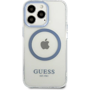 Kup Etui Guess GUHMP13LHTRMB Apple iPhone 13 Pro niebieski/blue hard case Metal Outline Magsafe - GUE2227 - {ean13} - Sklep Home Screen