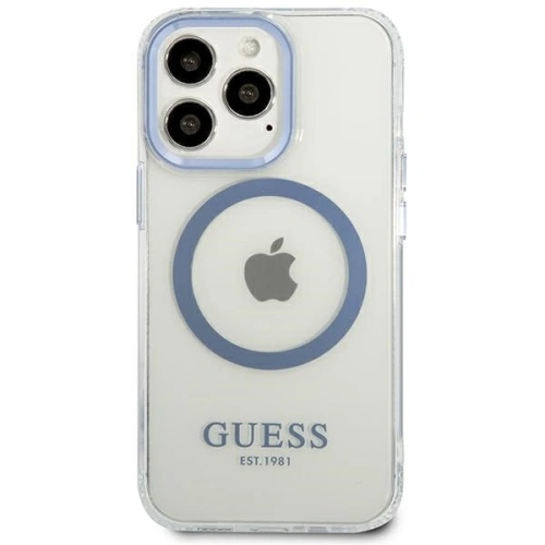 Kup Etui Guess GUHMP13LHTRMB Apple iPhone 13 Pro kék/kék kemény tok Fém keret Magsafe - GUE2227 - {ean13} - Sklep Home Screen