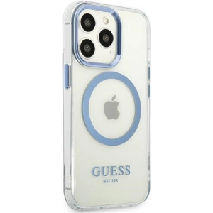 Kup Etui Guess GUHMP13LHTRMB Apple iPhone 13 Pro niebieski/blue hard case Metal Outline Magsafe - GUE2227 - {ean13} - Sklep Home Screen