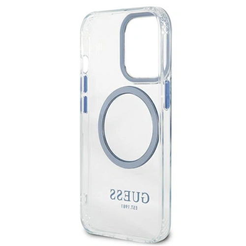 Kup Etui Guess GUHMP13LHTRMB Apple iPhone 13 Pro kék/kék kemény tok Fém keret Magsafe - GUE2227 - {ean13} - Sklep Home Screen