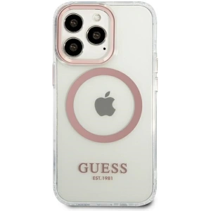 Kup Etui Guess GUHMP13LHTRMP Apple iPhone 13 Pro różowy/pink hard case Metal Outline Magsafe - GUE2228 - {ean13} - Sklep Home Screen