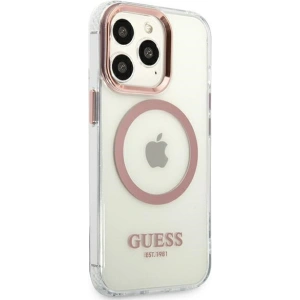 Kup Etui Guess GUHMP13LHTRMP Apple iPhone 13 Pro różowy/pink hard case Metal Outline Magsafe - GUE2228 - {ean13} - Sklep Home Screen