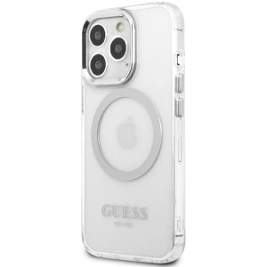 Kup Etui Guess GUHMP13LHTRMS Apple iPhone 13 Pro srebrny/silver hard case Metal Outline Magsafe - GUE2229 - {ean13} - Sklep Home Screen