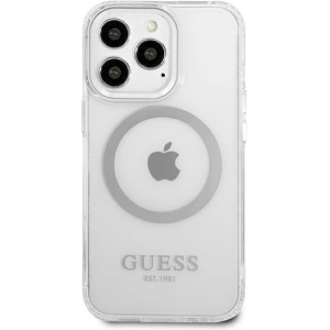 Kup Etui Guess GUHMP13LHTRMS Apple iPhone 13 Pro srebrny/silver hard case Metal Outline Magsafe - GUE2229 - {ean13} - Sklep Home Screen