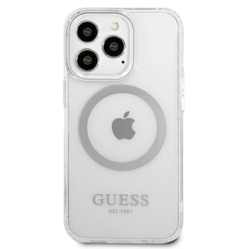 Kup Etui Guess GUHMP13LHTRMS Apple iPhone 13 Pro stříbrný/silver hard case Metal Outline Magsafe - GUE2229 - {ean13} - Sklep Home Screen