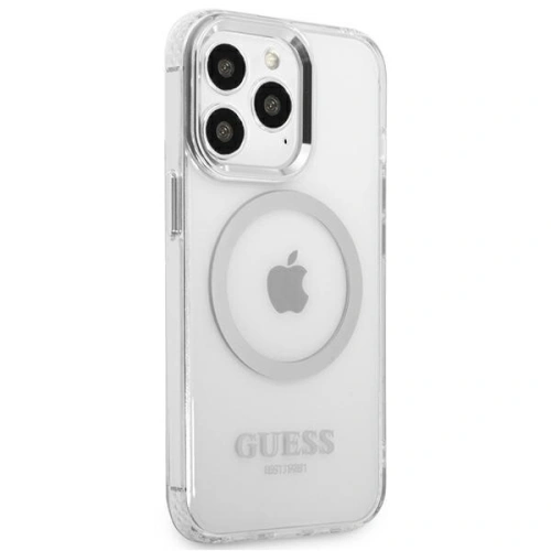 Kup Etui Guess GUHMP13LHTRMS Apple iPhone 13 Pro stříbrný/silver hard case Metal Outline Magsafe - GUE2229 - {ean13} - Sklep Home Screen