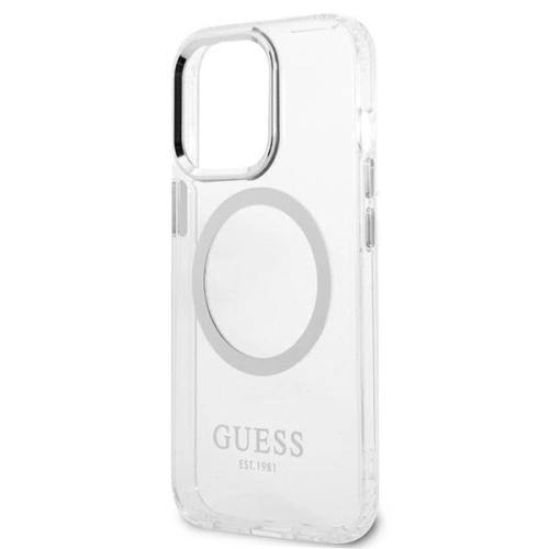 Kup Etui Guess GUHMP13LHTRMS Apple iPhone 13 Pro stříbrný/silver hard case Metal Outline Magsafe - GUE2229 - {ean13} - Sklep Home Screen