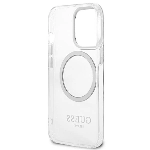 Kup Etui Guess GUHMP13LHTRMS Apple iPhone 13 Pro stříbrný/silver hard case Metal Outline Magsafe - GUE2229 - {ean13} - Sklep Home Screen