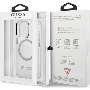 Kup Etui Guess GUHMP13LHTRMS Apple iPhone 13 Pro srebrny/silver hard case Metal Outline Magsafe - GUE2229 - {ean13} - Sklep Home Screen