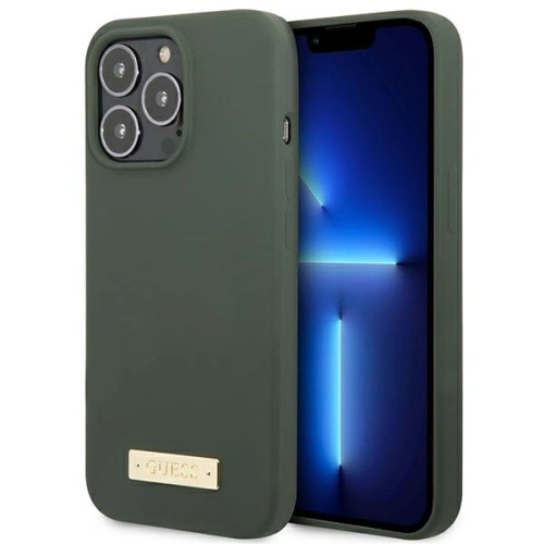 Kup Etui Guess GUHMP13LSPLA Apple iPhone 13 Pro zelené/khaki tvrdé pouzdro Silikonová logo deska MagSafe - GUE2230 - {ean13} - Sklep Home Screen