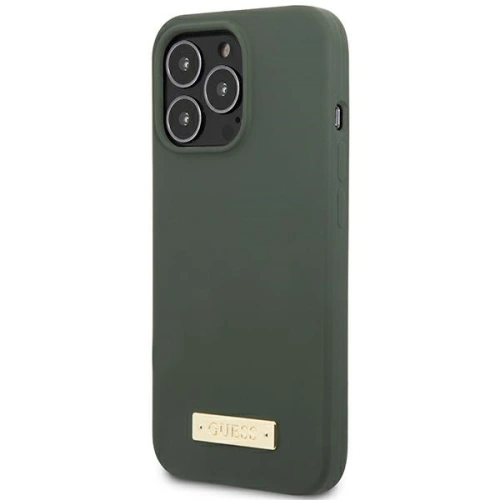 Kup Etui Guess GUHMP13LSPLA Apple iPhone 13 Pro zelené/khaki tvrdé pouzdro Silikonová logo deska MagSafe - GUE2230 - {ean13} - Sklep Home Screen