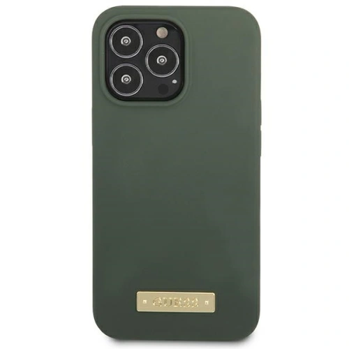 Kup Etui Guess GUHMP13LSPLA Apple iPhone 13 Pro zelené/khaki tvrdé pouzdro Silikonová logo deska MagSafe - GUE2230 - {ean13} - Sklep Home Screen