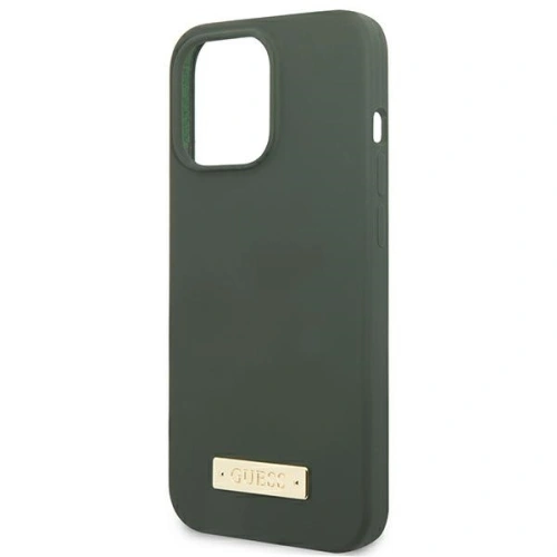 Kup Etui Guess GUHMP13LSPLA Apple iPhone 13 Pro zelené/khaki tvrdé pouzdro Silikonová logo deska MagSafe - GUE2230 - {ean13} - Sklep Home Screen