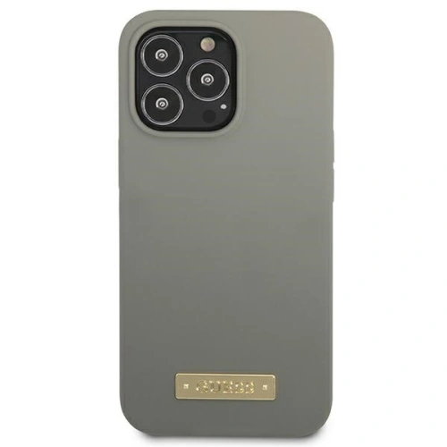 Kup Etui Guess GUHMP13LSPLG Apple iPhone 13 Pro gri/grey carcasă tare Silicon Logo Plate MagSafe - GUE2231 - {ean13} - Sklep Home Screen