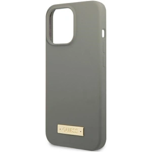 Kup Etui Guess GUHMP13LSPLG Apple iPhone 13 Pro szary/grey hard case Silicone Logo Plate MagSafe - GUE2231 - {ean13} - Sklep Home Screen