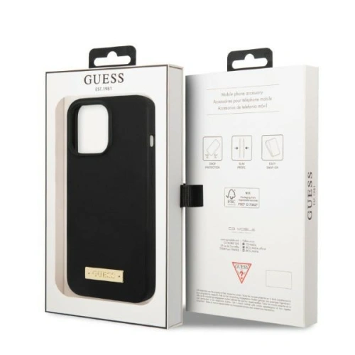 Kup Etui Guess GUHMP13LSPLK Apple iPhone 13 Pro fekete/hard case szilikon logó lemez MagSafe - GUE2232 - {ean13} - Sklep Home Screen