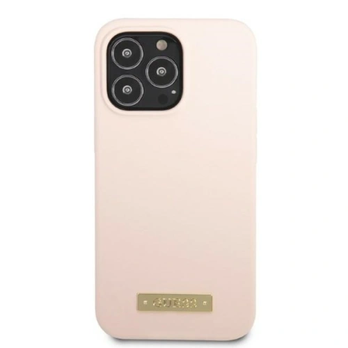 Kup Etui Guess GUHMP13LSPLP Apple iPhone 13 Pro różowy/pink hard case Silicone Logo Plate MagSafe - GUE2233 - {ean13} - Sklep Home Screen