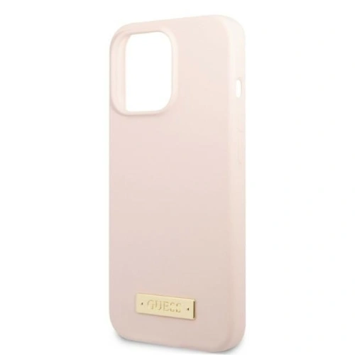 Kup Etui Guess GUHMP13LSPLP Apple iPhone 13 Pro różowy/pink hard case Silicone Logo Plate MagSafe - GUE2233 - {ean13} - Sklep Home Screen