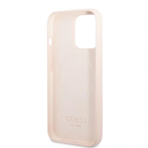 Kup Etui Guess GUHMP13LSPLP Apple iPhone 13 Pro różowy/pink hard case Silicone Logo Plate MagSafe - GUE2233 - {ean13} - Sklep Home Screen