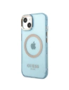 Kup Etui Guess GUHMP13MHTCMB Apple iPhone 13 albastru/blue hard case Gold Outline Translucent MagSafe - GUE2234 - {ean13} - Sklep Home Screen