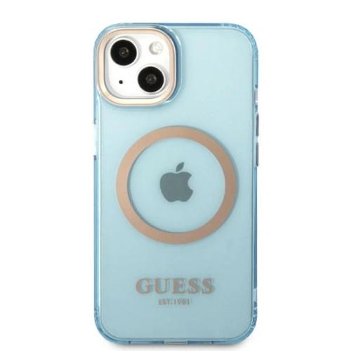 Kup Etui Guess GUHMP13MHTCMB Apple iPhone 13 albastru/blue hard case Gold Outline Translucent MagSafe - GUE2234 - {ean13} - Sklep Home Screen