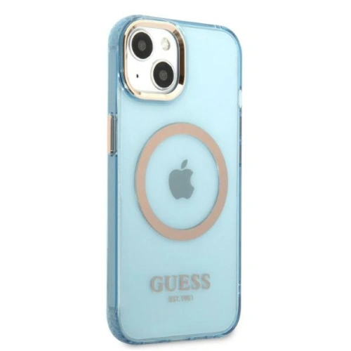 Kup Etui Guess GUHMP13MHTCMB Apple iPhone 13 albastru/blue hard case Gold Outline Translucent MagSafe - GUE2234 - {ean13} - Sklep Home Screen