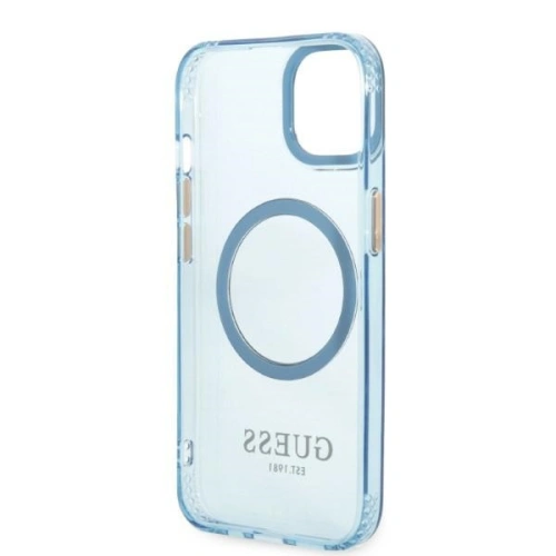Kup Etui Guess GUHMP13MHTCMB Apple iPhone 13 albastru/blue hard case Gold Outline Translucent MagSafe - GUE2234 - {ean13} - Sklep Home Screen