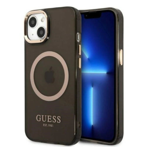Kup Etui Guess GUHMP13MHTCMK Apple iPhone 13 negru/black hard case Gold Outline Translucent MagSafe - GUE2235 - {ean13} - Sklep Home Screen