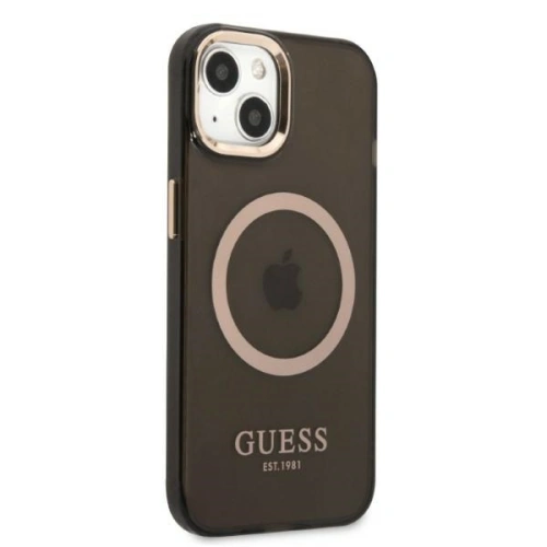 Kup Etui Guess GUHMP13MHTCMK Apple iPhone 13 negru/black hard case Gold Outline Translucent MagSafe - GUE2235 - {ean13} - Sklep Home Screen