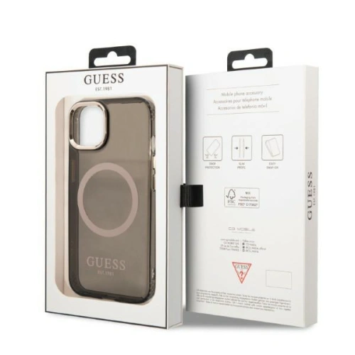 Kup Etui Guess GUHMP13MHTCMK Apple iPhone 13 negru/black hard case Gold Outline Translucent MagSafe - GUE2235 - {ean13} - Sklep Home Screen
