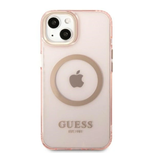 Kup Etui Guess GUHMP13MHTCMP Apple iPhone 13 rozie/pink hard case Gold Outline Translucent MagSafe - GUE2236 - {ean13} - Sklep Home Screen