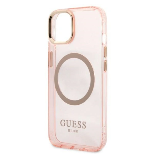 Kup Etui Guess GUHMP13MHTCMP Apple iPhone 13 rozie/pink hard case Gold Outline Translucent MagSafe - GUE2236 - {ean13} - Sklep Home Screen