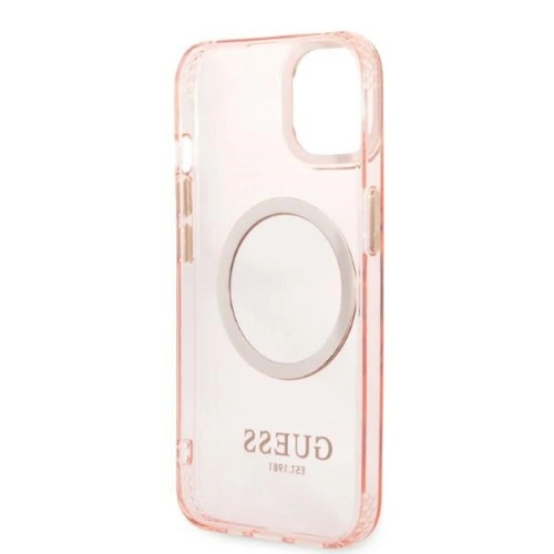 Kup Etui Guess GUHMP13MHTCMP Apple iPhone 13 rozie/pink hard case Gold Outline Translucent MagSafe - GUE2236 - {ean13} - Sklep Home Screen