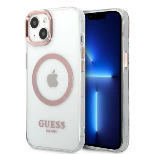 Kup Etui Guess GUHMP13MHTRMP Apple iPhone 13 rozie/pink hard case Metal Outline Magsafe - GUE2237 - {ean13} - Sklep Home Screen